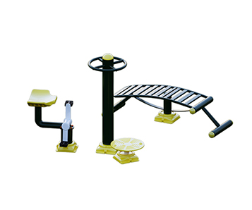 Açık Hava Çoklu Spor Aleti Mekik, Bisiklet ve Ayakta Bel Esnetme - 81403